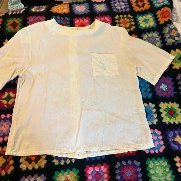 Luxe Designer 100% Silk Top - Picture 1 of 6